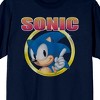 Sonic the Hedgehog Distressed Art Men's Navy Blue Short Sleeve Tee - image 2 of 3