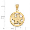 Black Bow Jewelry 14k Yellow Gold Plated Sterling Silver Kentucky Wildcats NCAA Small Pendant - 2 of 3
