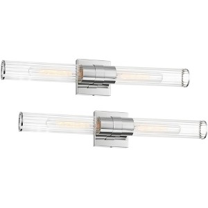 Possini Euro Design Possini Euro Isabella 24 1/4"W Polished Nickel Bath Light Set of 2 - 1 of 4