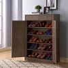 NicBex 5-Tier Shoe Cabinet with 2 Doors and 2 Drawers Modern Freestanding Shoe Rack Organizer with Adjustable Shelves for Entryway - 3 of 4