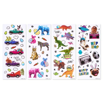 8ct Easter Stickers Trade: Carlton Cards, Puffy Stickers for Easter Eggs, 8 Sheets, 6"x4"
