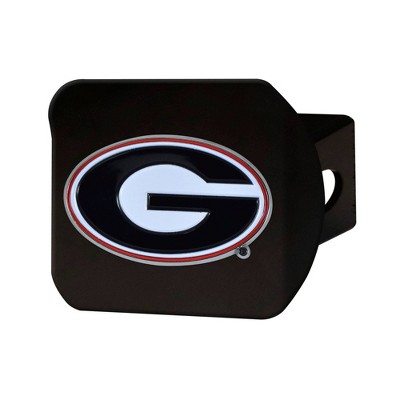 NCAA University of Georgia Bulldogs Metal Emblem Hitch Cover - Black