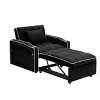 NicBex Modern Pull Out Sofa Bed Velvet Convertible Sofa with Adjustable Back, USB Port and Swivel Phone Stand for Indoor - 4 of 4