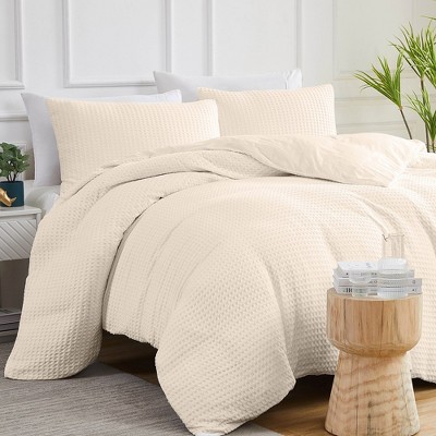 Southshore Fine Living 3-piece Luxurious Cotton Weave Waffle Duvet ...