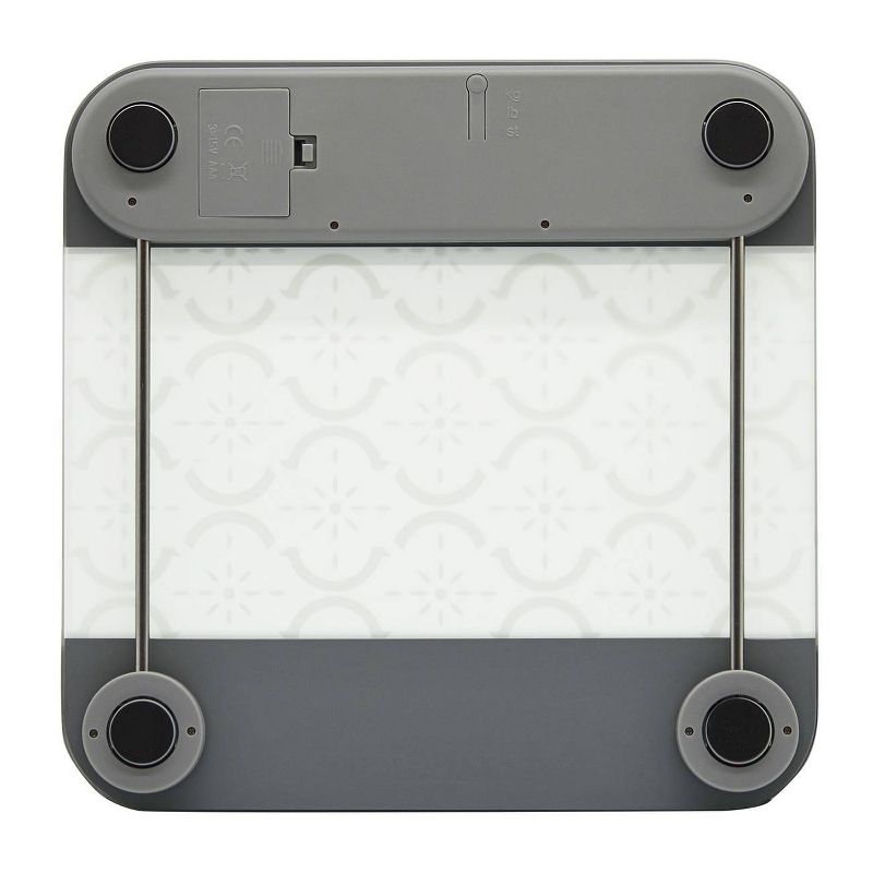 Glass Digital Scale with Moroccan Frosted Design Clear - Taylor, 4 of 6