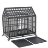 FURNIinspire Pet Crates and Houses Heavy Duty Dog Crate, Durable Versatile and Portable, with 4 Lockable Wheels, Black, 47.2"*28.9"*48.2" - 4 of 4