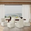 WestinTrends Soho Modern Upholstered Chenille Armless Dining Chairs With Casters (Set of 6) - 2 of 4