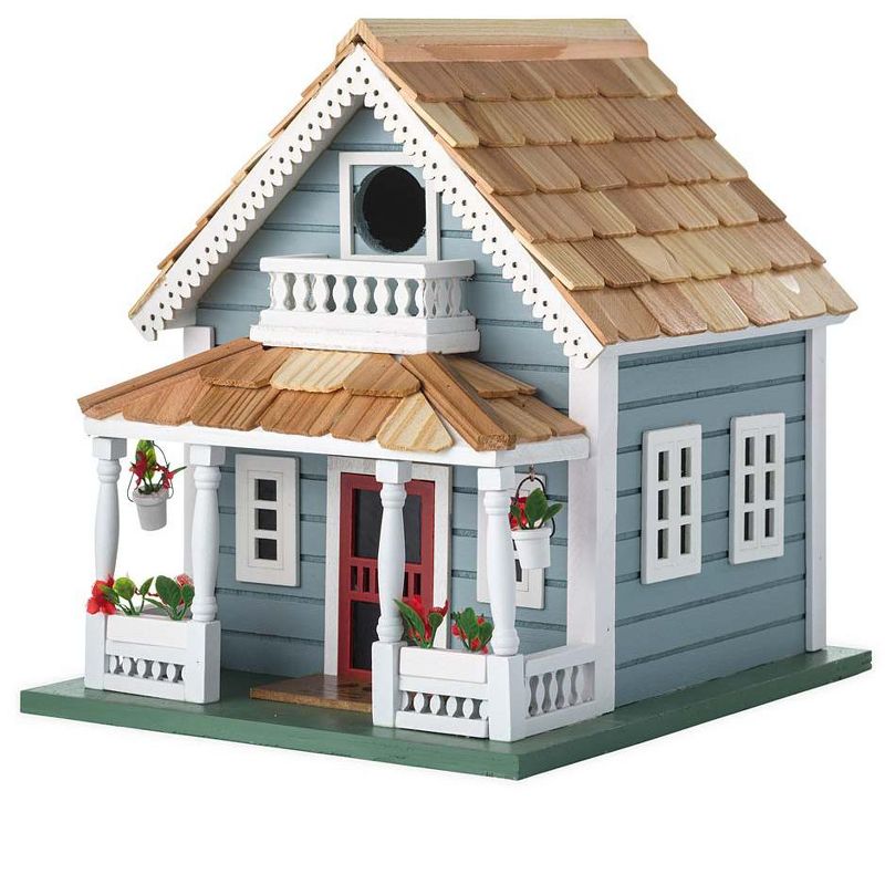 Plow & Hearth - Welcome Home Cottage Style Outdoor Birdhouse with Pine-Shingled Roo, 1 of 3