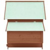 vidaXL Chicken Coop Mocha and White 59.8"x37.7"x43.3" Solid Firwood - 3 of 4