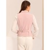 INSPIRE CHIC Women's Lapel Collar Dressy Versatile Racerback Waistcoat Suit Vest - 4 of 4
