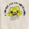 Boys' - Instant Message - A Zombie Ate My Homework Graphic Long Sleeve Fleece Sweatshirt - 2 of 4