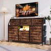 14 Drawers Dresser with Power Outlets and Led Lights,Fabric Dressers with Shelves and Side Pocket - 3 of 4