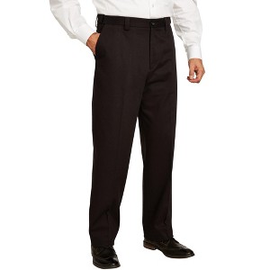 KingSize Men's Big & Tall Classic Fit Wrinkle-Free Expandable Waist Plain Front Pants - 1 of 4