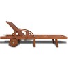 vidaXL Sun Lounger Natural wood Solid Acacia wood 79 x 26.8 x 32.7 in - 4 of 4