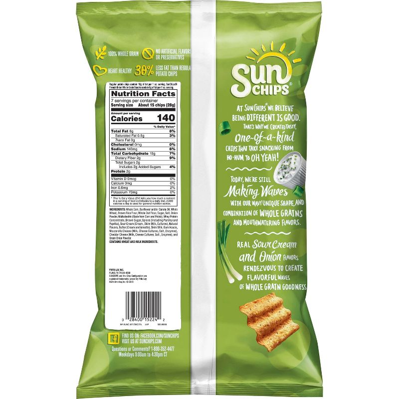 SunChips French Onion Flavored Whole Grain Chips - 7oz, 3 of 7