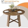 AMERLIFE 46" Round Solid Wood Dining Table,Mid-Century Kitchen & Lining Room Furniture - 4 of 4
