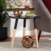 Obert Two-Tone Wood Coffee Table Black/Oak Brown - Baxton Studio: Modern, Sturdy, Angled Legs - 2 of 4