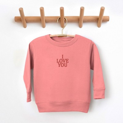 The Juniper Shop Embroidered I Love You Words Toddler Graphic Sweatshirt