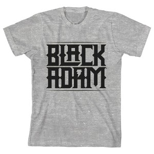 Bioworld Black Adam Movie Name Logo Youth Boys Heather Gray T-Shirt - 1 of 2