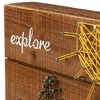 Home Decor 10.0 Inch String Art - Explore Pine Trees Folk Nails Box Signs - 3 of 3