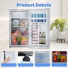 Portable Fridge 3.2 Cu.Ft, Fridge With Freezer Single Design, Ideal for Bedroom - image 3 of 4