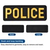 Unique Bargains 2 Pcs Police Embroidered Patch with Hook Loop for Vest Jacket Clothes Hats White 1 Pc Small and 1 Pc Large - 4 of 4