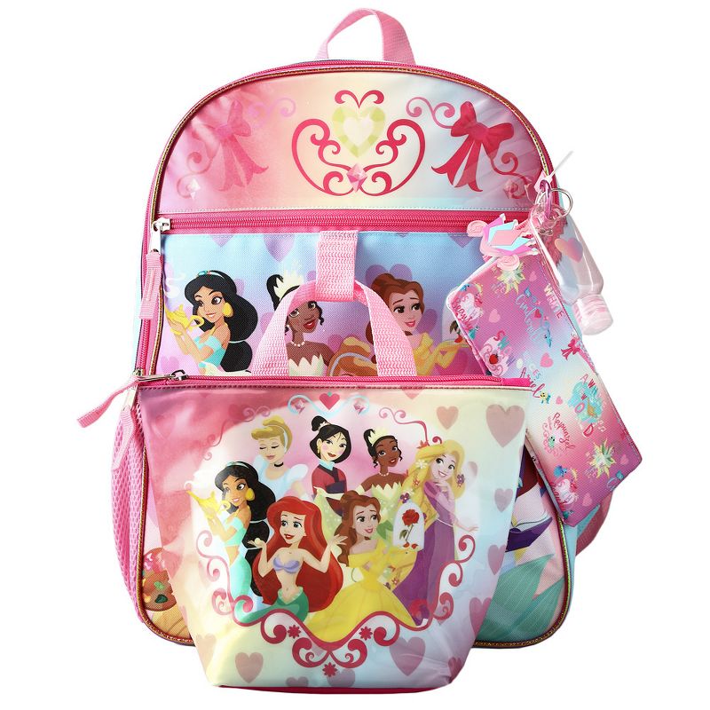 Disney Princesses Backpack With Lunch box set for kids 6 Piece, 2 of 7
