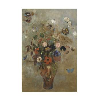 12" x 19" Odilon Redon 'Still Life with Flowers' Unframed Wall Canvas - Trademark Fine Art