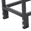 Sunnydaze Outdoor Steel Firewood Log Rack Holder with Weather-Resistant Heavy-Duty Polyester Log Rack Cover - 30" - Black - 3 of 4