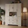 FUFU&GAGA Multifunctional Storage Cabinet Bookcase Display Cabinet with Drawers, Adjustable Shelving & Safety Features - 2 of 4