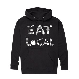 Men's - Country Casuals - Eat Local Icons Graphic Fleece Pullover Hoodie - 1 of 4