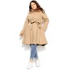 Women's Plus Size Blushing Belle Coat - taupe | CITY CHIC - 2 of 4