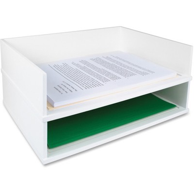 Victor Technology LLC Stacking Letter Tray Side 13"x10-3/5"x3-1/4" White W1154