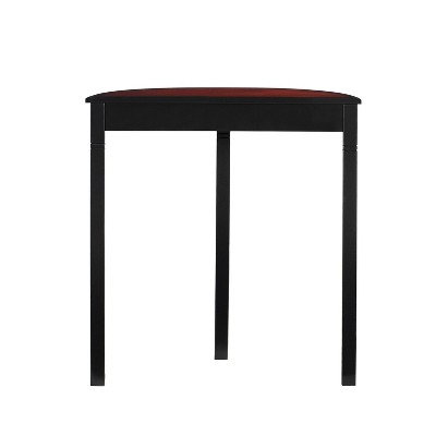 Transitional Black Cherry Demilune Console Table - Compact Elegance
