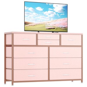 Dresser for Living Room with 10 Drawers,45"" Wide 10-Drawer Fabric Dresser,Modern Chest with Fabric Bins - 1 of 4