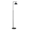 63.25" Industrial Farmhouse Metal Floor Lamp Task Floor Lamps Reading Lights Floor Standing With Black Matte Finish-The Pop Home - 3 of 4