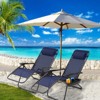 EROMMY Set of 2 Zero Gravity Lounge Chairs, Folding Reclining Patio Chairs with Cup Holder & Headrest - 3 of 4