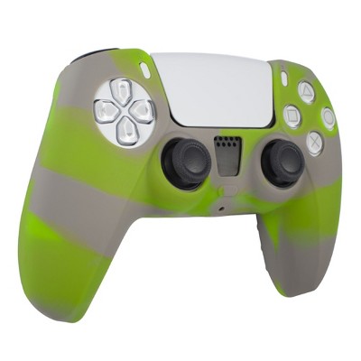 Insten Silicone Skin Cover Case Compatible with Sony PlayStation PS5 Controller, Camouflage Green Gray