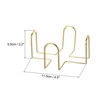 Unique Bargains Glossy Gold Stain-resistant Scratch-proof Metal Coaster Holder 3 Pcs - 2 of 4