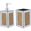 Chery Life Ambrose Exquisite 2 Piece Square Soap Dispenser and Toothbrush Holder, Gold - 2 of 4