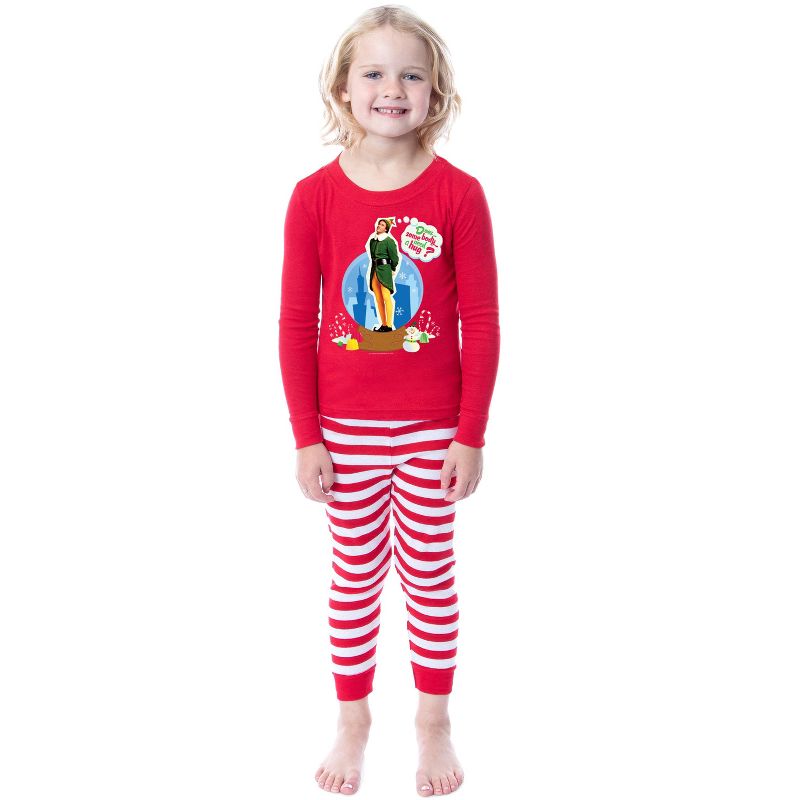 Elf The Movie Film Christmas Hug Sleep Tight Fit Family Pajama Set, 2 of 5