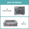 Cozy Kiss Orthopedic Cooling Foam Pet Bed with Sides, Removable Cover, Waterproof Liner & Anti-Slip Base - 3 of 4