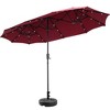 Ainfox 13ft Outdoor Patio Umbrella with Solar Lights and Decorative Pattern Umbrella Base - 2 of 4