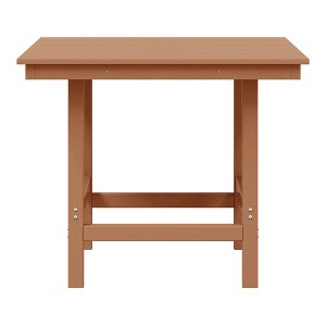 WestinTrends Ashore Outdoor HDPE 36" Square Patio Dining Table with Umbrella Hole - 1 of 4