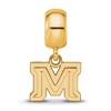 Black Bow Jewelry 14k Yellow Gold Plated Sterling Silver Montana State Bobcats NCAA Bead Charm - 3 of 4