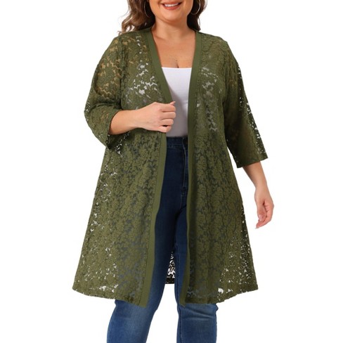 Lace open front cardigan hotsell