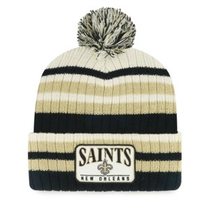 NFL New Orleans Saints Streak Knit Beanie: Team Logo Sports Apparel - 1 of 2