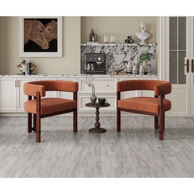 Set of 2 Upholstered Dining Chair Modern Accent Chair Comfy Side Chair Leisure Chair, Beige/Emerald/Gray/Black/Orange-ModernLuxe