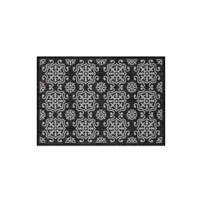 World Rug Gallery Transitional Geometric Textured Flat Weave Indoor/Outdoor Area Rug