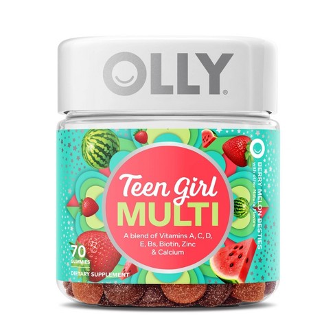 Olly Teen Girl Multivitamin Gummies - Berry Melon - 70ct - image 1 of 4